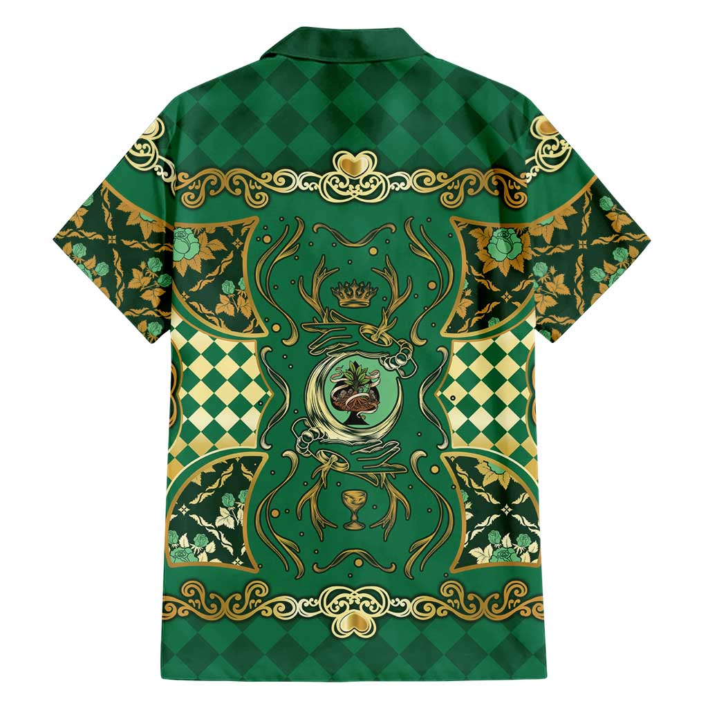 Zodiac Signs Family Matching Off Shoulder Maxi Dress and Hawaiian Shirt The Earth Element Baroque Spades Card