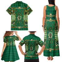 Zodiac Signs Family Matching Tank Maxi Dress and Hawaiian Shirt The Earth Element Baroque Spades Card
