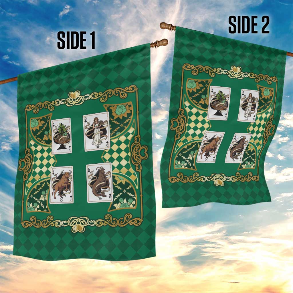 Zodiac Signs Garden Flag The Earth Element Baroque Spades Card