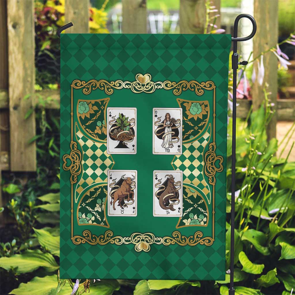 Zodiac Signs Garden Flag The Earth Element Baroque Spades Card