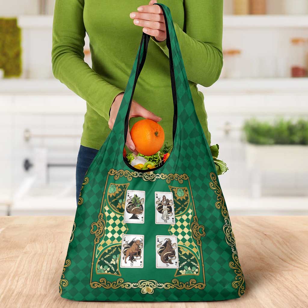 Zodiac Signs Grocery Bag The Earth Element Baroque Spades Card