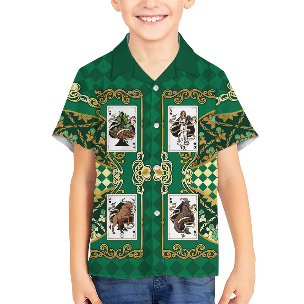 Zodiac Signs Hawaiian Shirt The Earth Element Baroque Spades Card