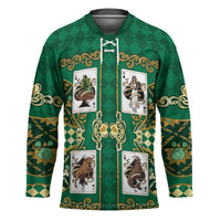 Zodiac Signs Hockey Jersey The Earth Element Baroque Spades Card