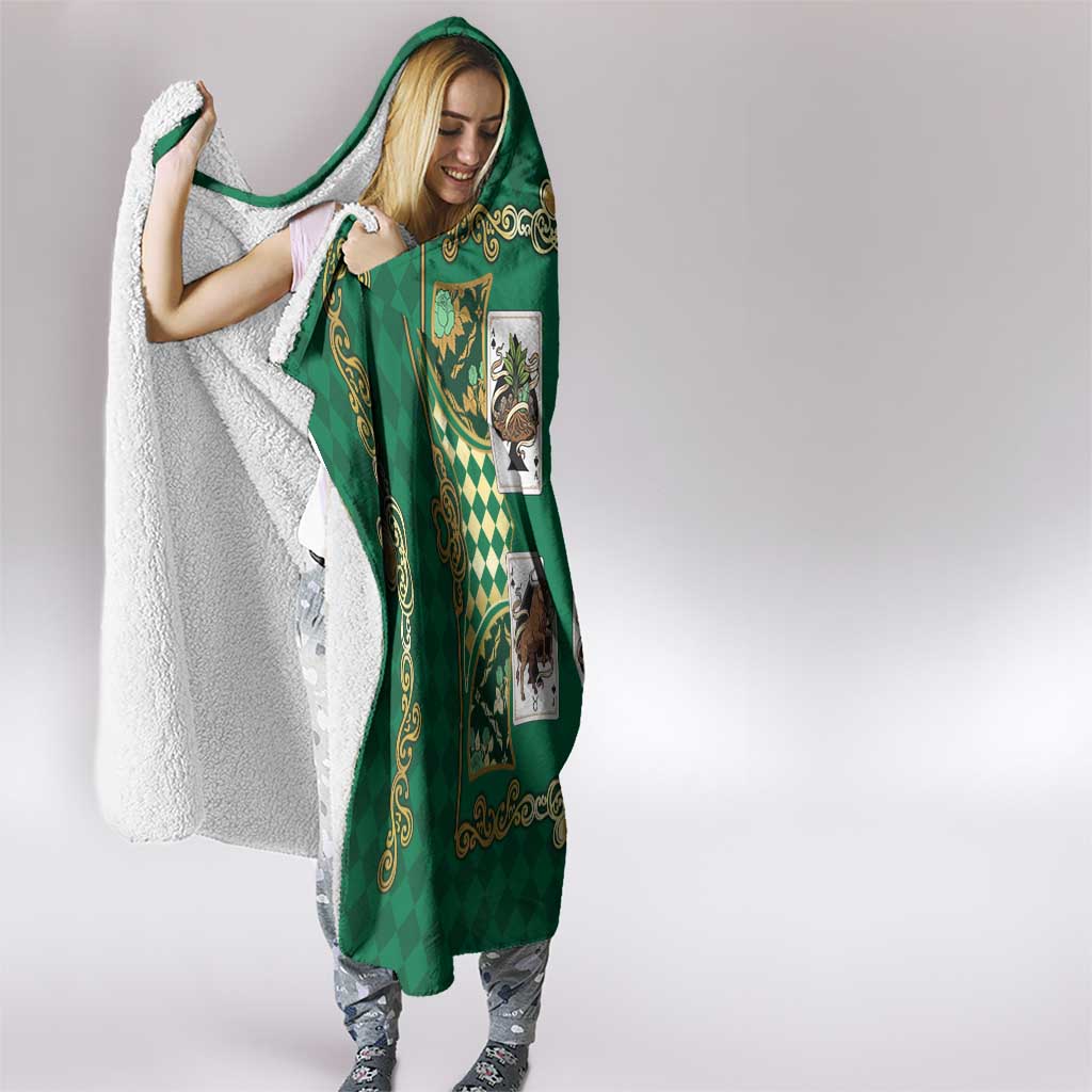Zodiac Signs Hooded Blanket The Earth Element Baroque Spades Card