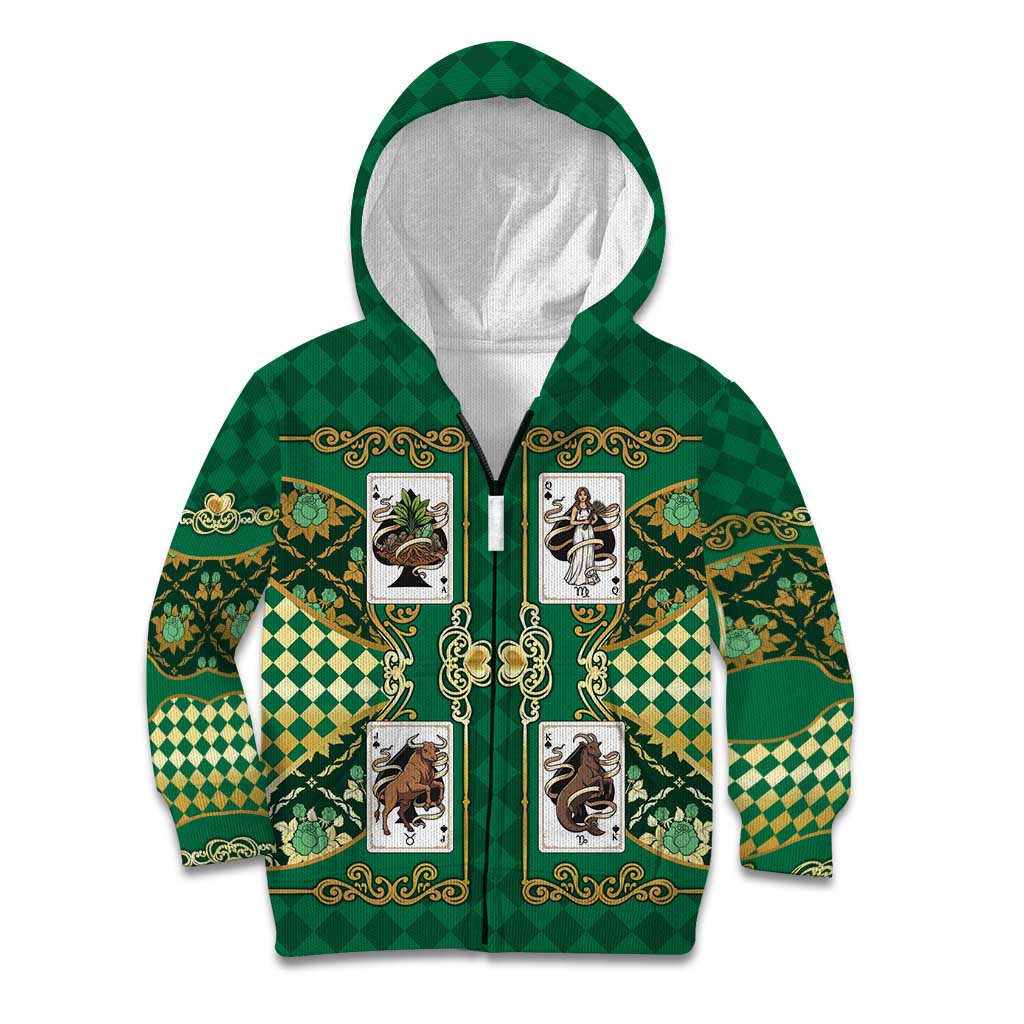 Zodiac Signs Kid Hoodie The Earth Element Baroque Spades Card