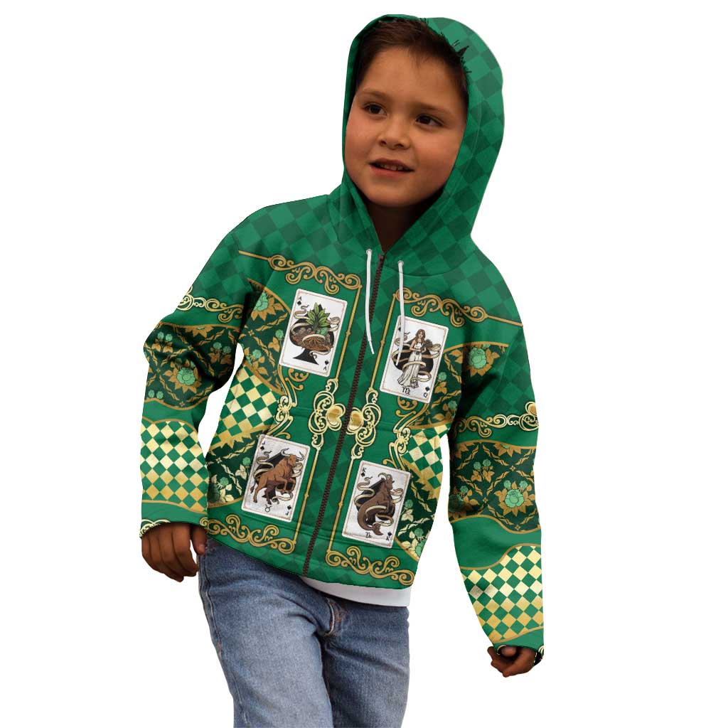 Zodiac Signs Kid Hoodie The Earth Element Baroque Spades Card
