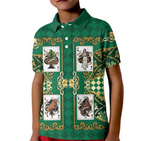 Zodiac Signs Kid Polo Shirt The Earth Element Baroque Spades Card