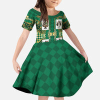 Zodiac Signs Kid Short Sleeve Dress The Earth Element Baroque Spades Card