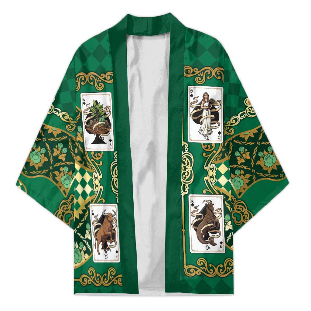 Zodiac Signs Kimono The Earth Element Baroque Spades Card