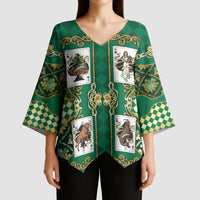 Zodiac Signs Kimono Sleeve Blouse The Earth Element Baroque Spades Card