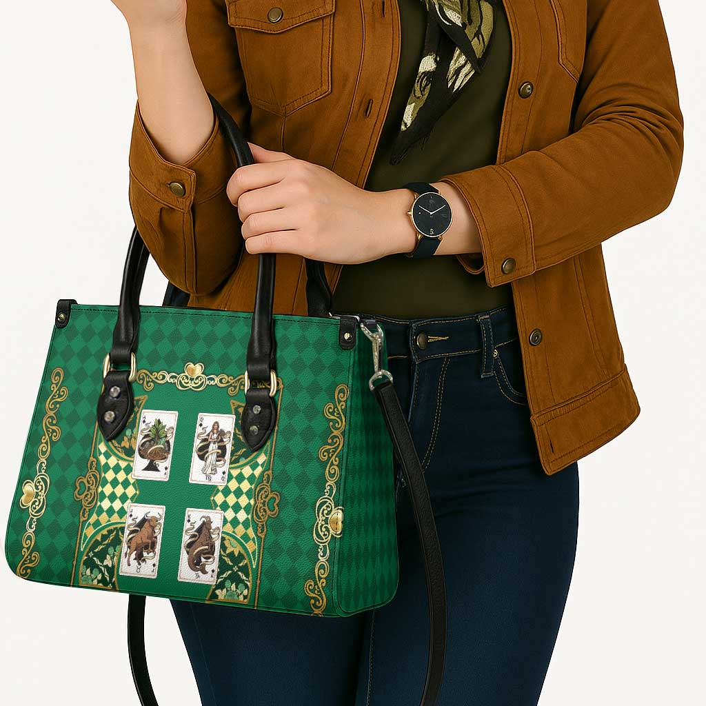 Zodiac Signs Leather Bag The Earth Element Baroque Spades Card