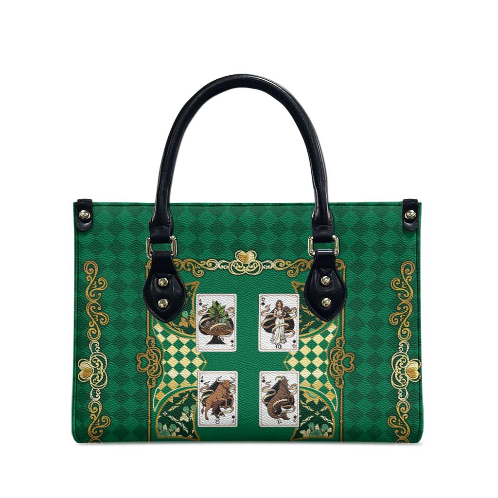 Zodiac Signs Leather Bag The Earth Element Baroque Spades Card