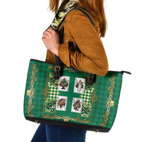 Zodiac Signs Leather Tote Bag The Earth Element Baroque Spades Card