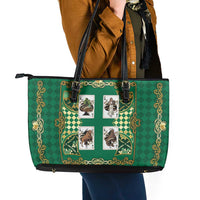 Zodiac Signs Leather Tote Bag The Earth Element Baroque Spades Card