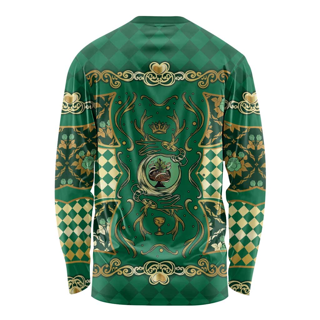 Zodiac Signs Long Sleeve Shirt The Earth Element Baroque Spades Card