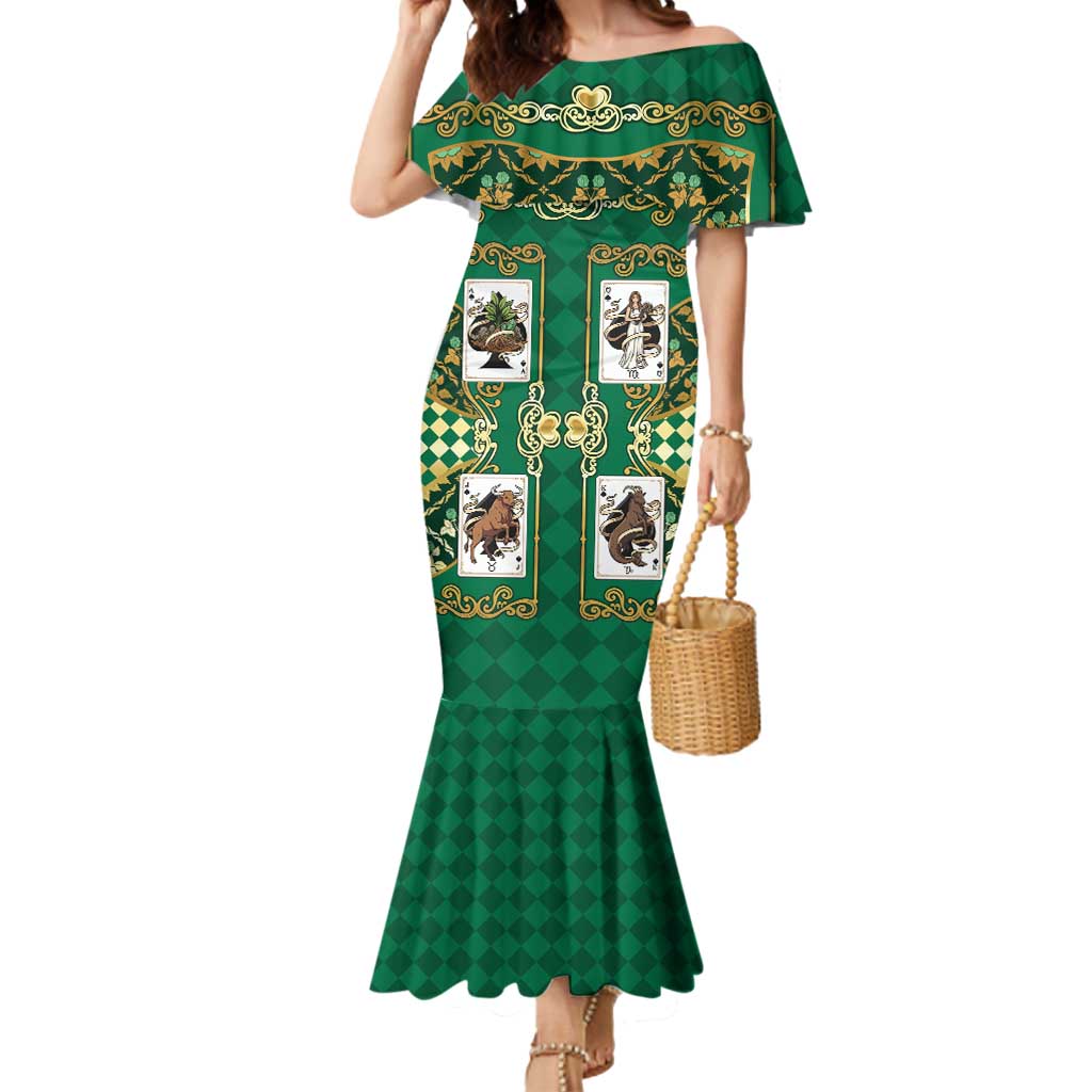 Zodiac Signs Mermaid Dress The Earth Element Baroque Spades Card