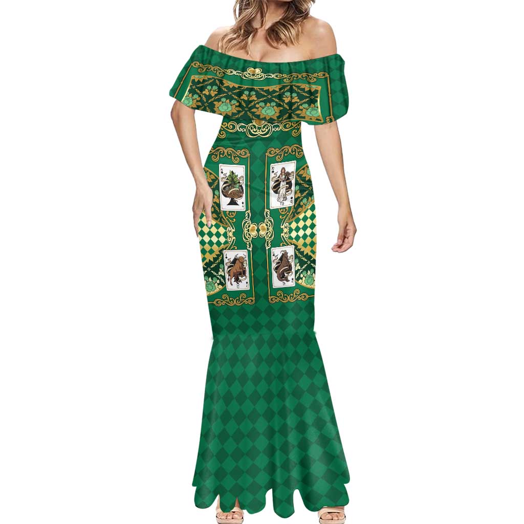 Zodiac Signs Mermaid Dress The Earth Element Baroque Spades Card