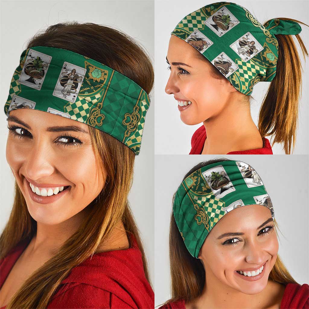 Zodiac Signs Neck Gaiter The Earth Element Baroque Spades Card