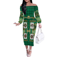 Zodiac Signs Off The Shoulder Long Sleeve Dress The Earth Element Baroque Spades Card