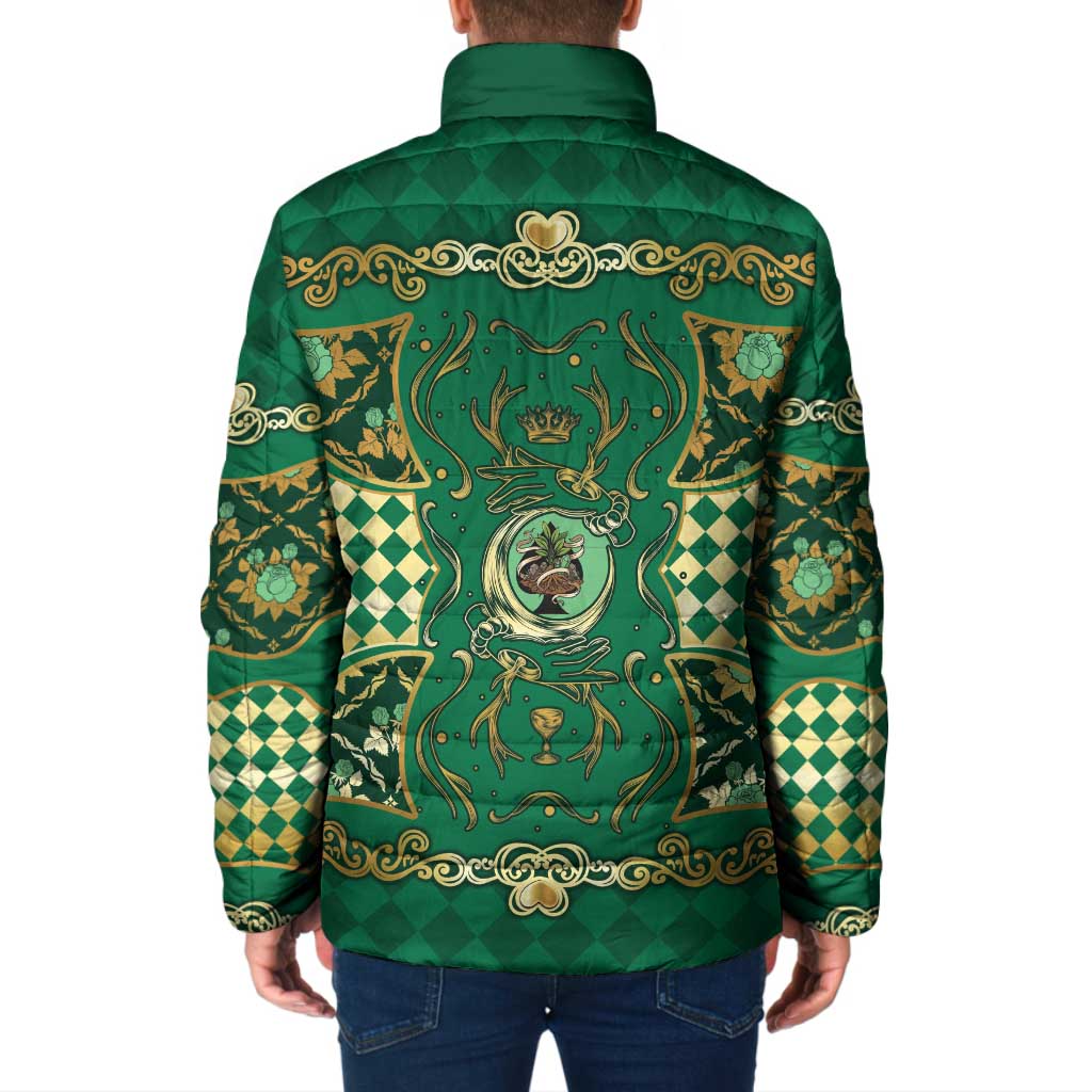 Zodiac Signs Padded Jacket The Earth Element Baroque Spades Card