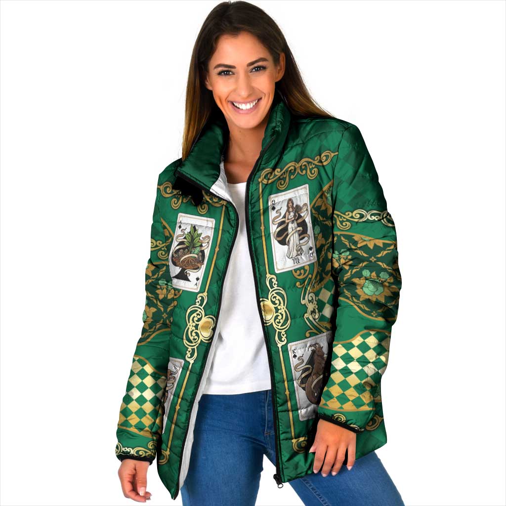 Zodiac Signs Padded Jacket The Earth Element Baroque Spades Card