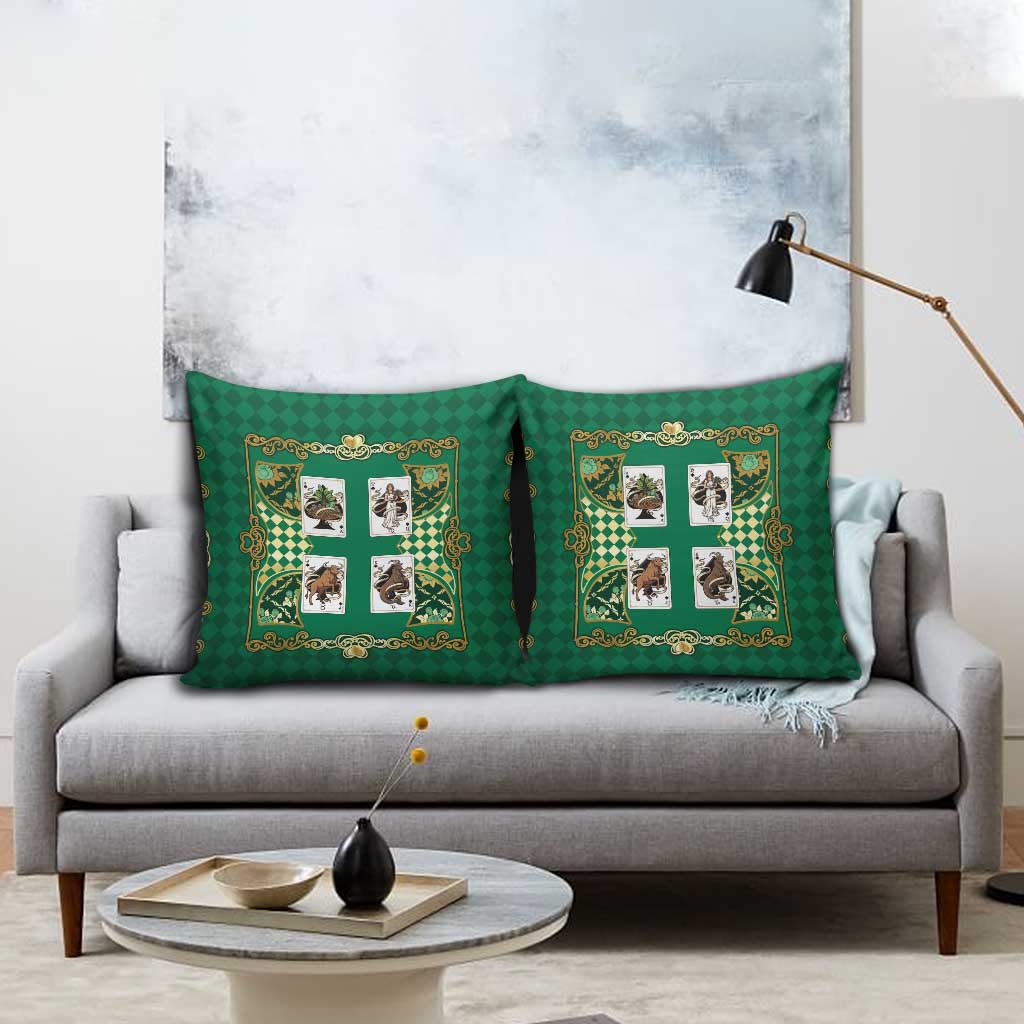 Zodiac Signs Pillow Cover The Earth Element Baroque Spades Card