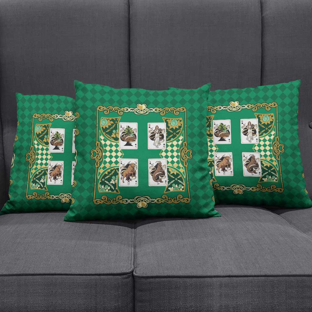 Zodiac Signs Pillow Cover The Earth Element Baroque Spades Card