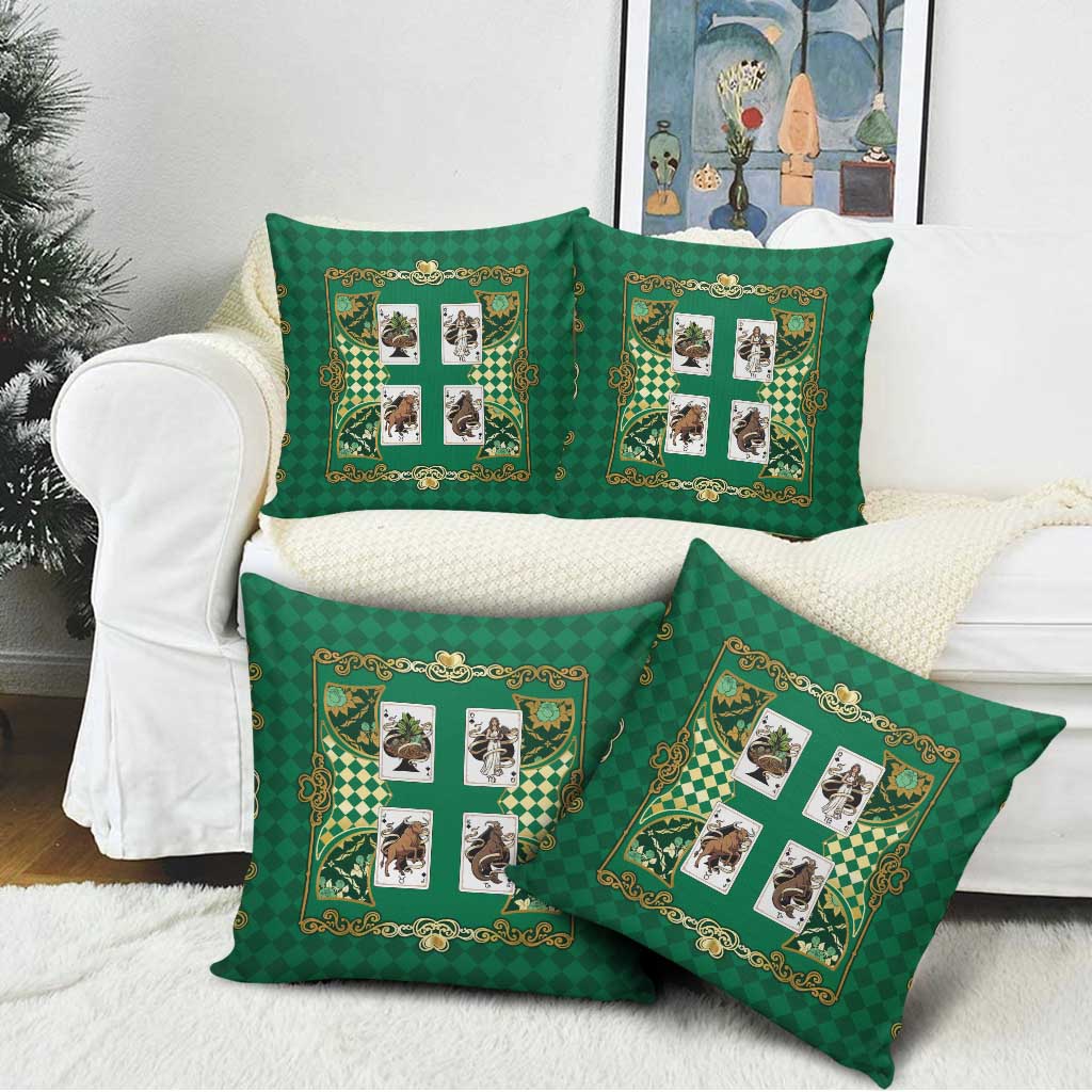 Zodiac Signs Pillow Cover The Earth Element Baroque Spades Card