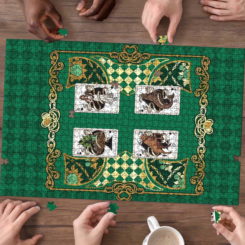 Zodiac Signs Puzzle The Earth Element Baroque Spades Card