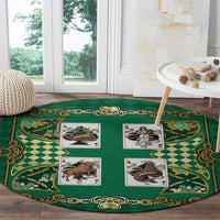 Zodiac Signs Round Carpet The Earth Element Baroque Spades Card