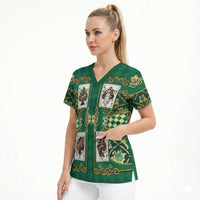 Zodiac Signs Scrub Top The Earth Element Baroque Spades Card