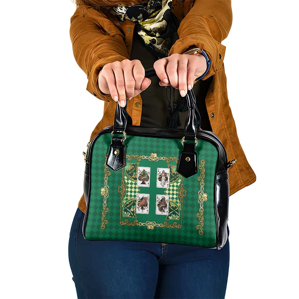 Zodiac Signs Shoulder Handbag The Earth Element Baroque Spades Card