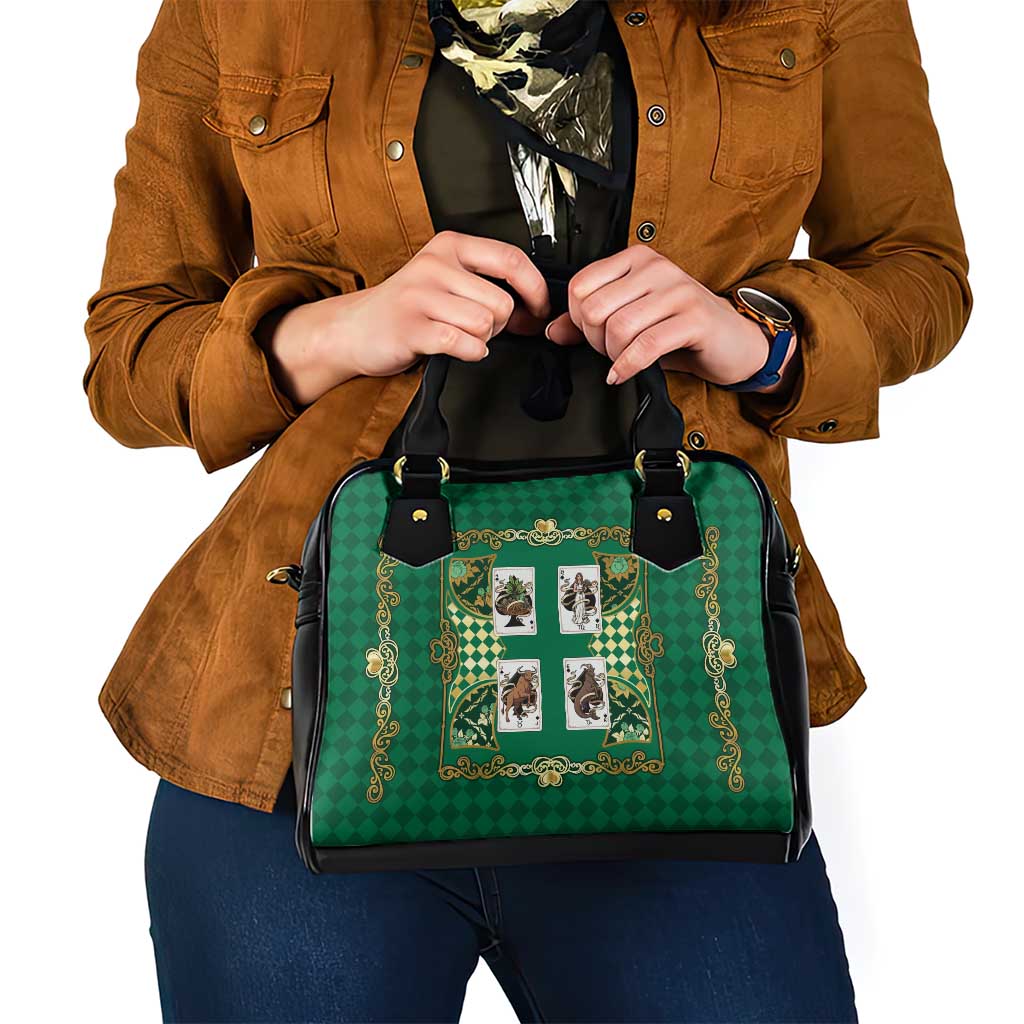 Zodiac Signs Shoulder Handbag The Earth Element Baroque Spades Card