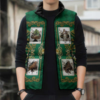 Zodiac Signs Sleeveless Puffer Jacket The Earth Element Baroque Spades Card