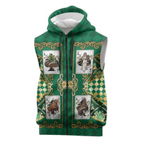 Zodiac Signs Sleeveless Zip Hoodie The Earth Element Baroque Spades Card