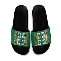 Zodiac Signs Slide Sandals The Earth Element Baroque Spades Card