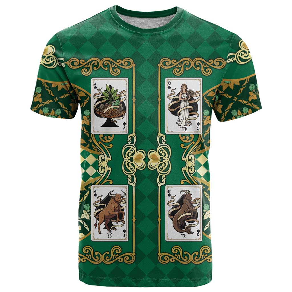Zodiac Signs T Shirt The Earth Element Baroque Spades Card