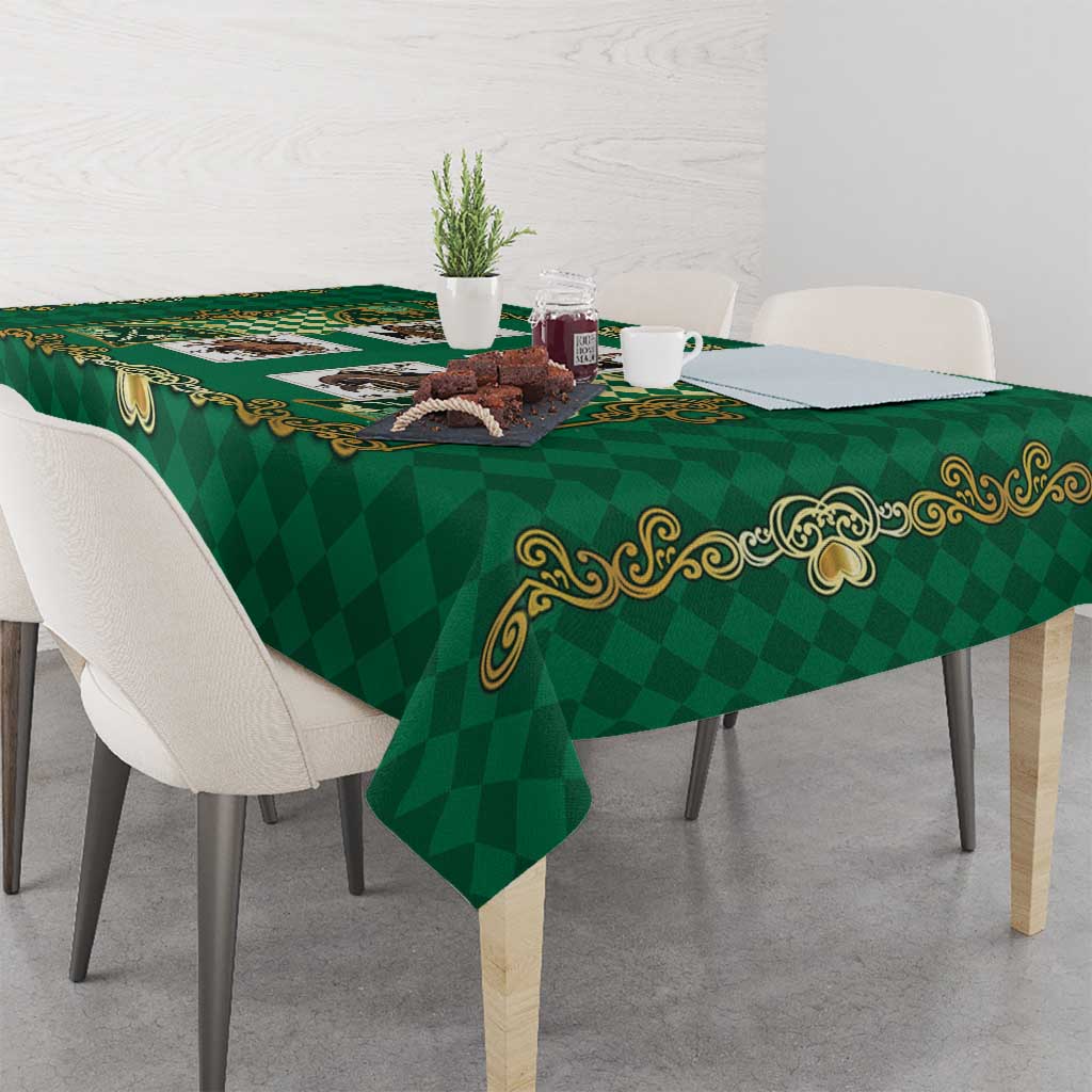 Zodiac Signs Tablecloth The Earth Element Baroque Spades Card