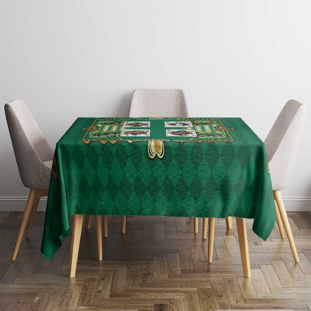 Zodiac Signs Tablecloth The Earth Element Baroque Spades Card