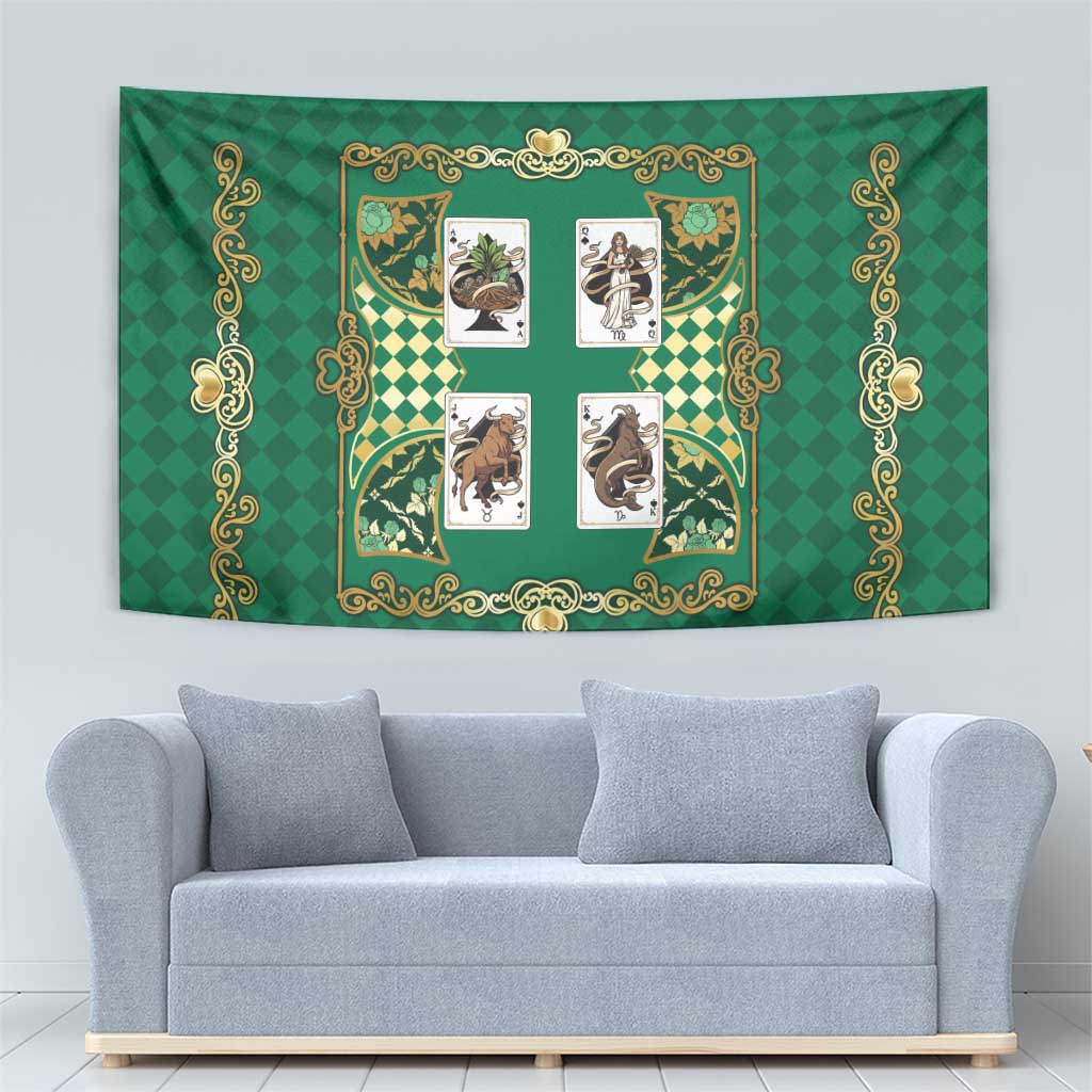 Zodiac Signs Tapestry The Earth Element Baroque Spades Card