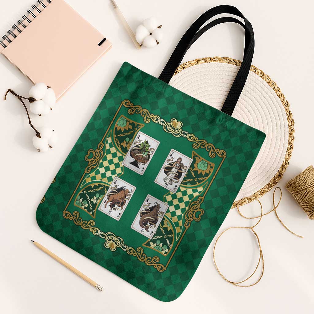 Zodiac Signs Tote Bag The Earth Element Baroque Spades Card