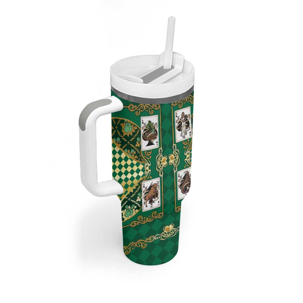 Zodiac Signs Tumbler With Handle The Earth Element Baroque Spades Card