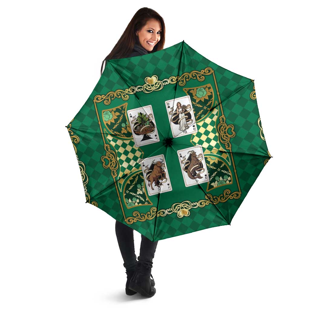 Zodiac Signs Umbrella The Earth Element Baroque Spades Card