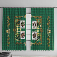 Zodiac Signs Window Curtain The Earth Element Baroque Spades Card