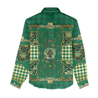 Zodiac Signs Women Casual Shirt The Earth Element Baroque Spades Card