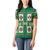 Zodiac Signs Women Polo Shirt The Earth Element Baroque Spades Card