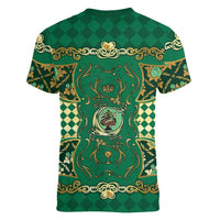 Zodiac Signs Women V-Neck T-Shirt The Earth Element Baroque Spades Card