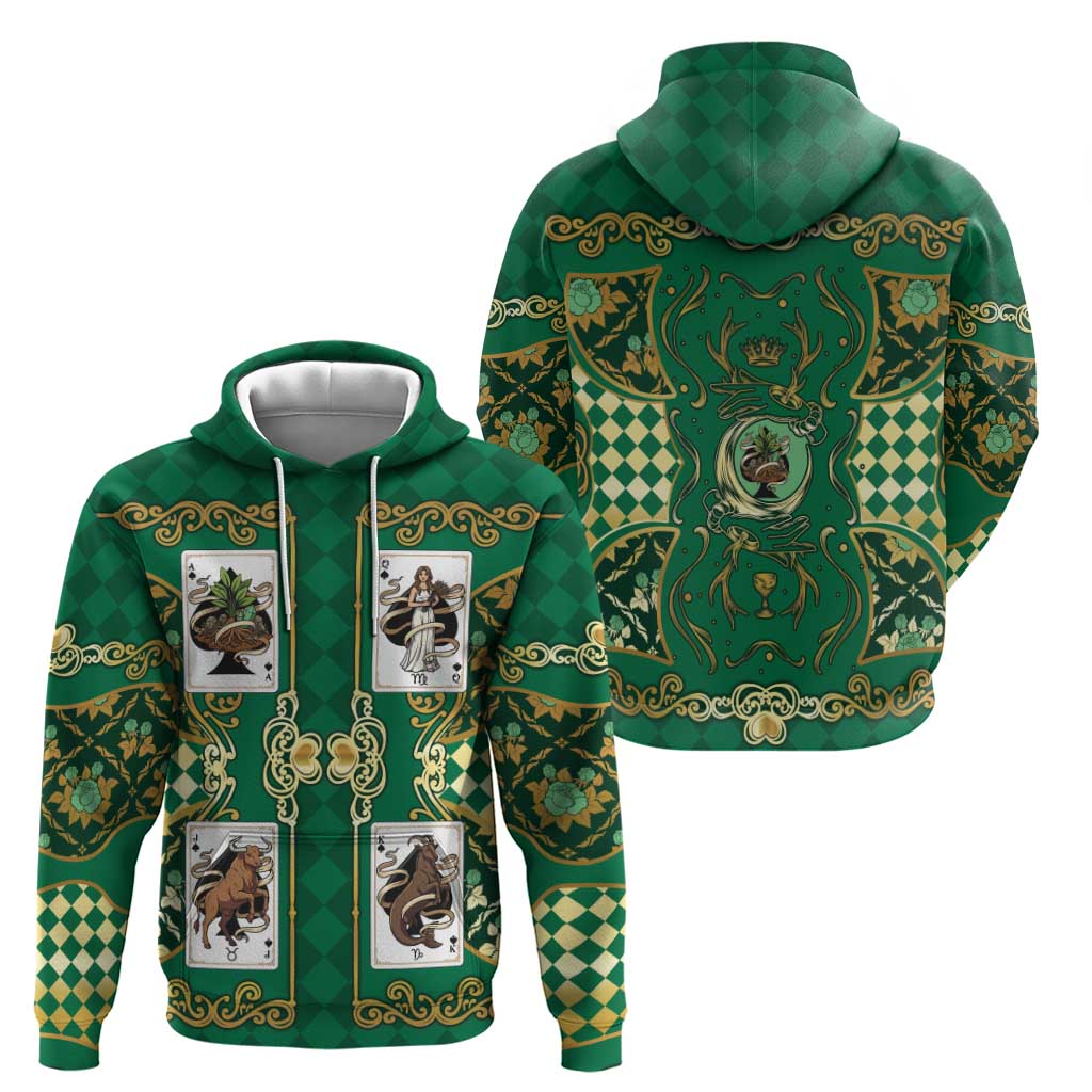 Zodiac Signs Zip Hoodie The Earth Element Baroque Spades Card