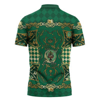 Zodiac Signs Zipper Polo Shirt The Earth Element Baroque Spades Card