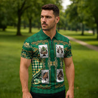Zodiac Signs Zipper Polo Shirt The Earth Element Baroque Spades Card